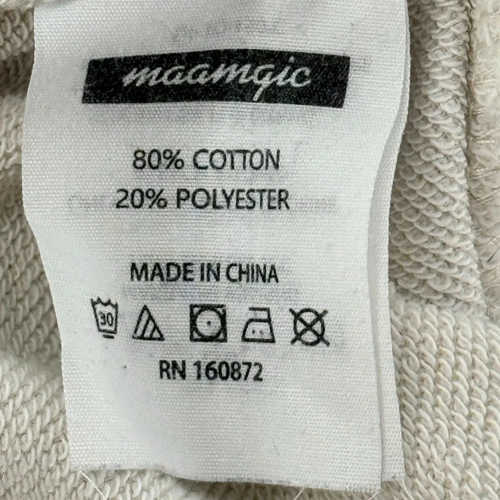 Maamgic Mens Knit Cozy Knitted Casual Shorts in Tan Brown color size Medium